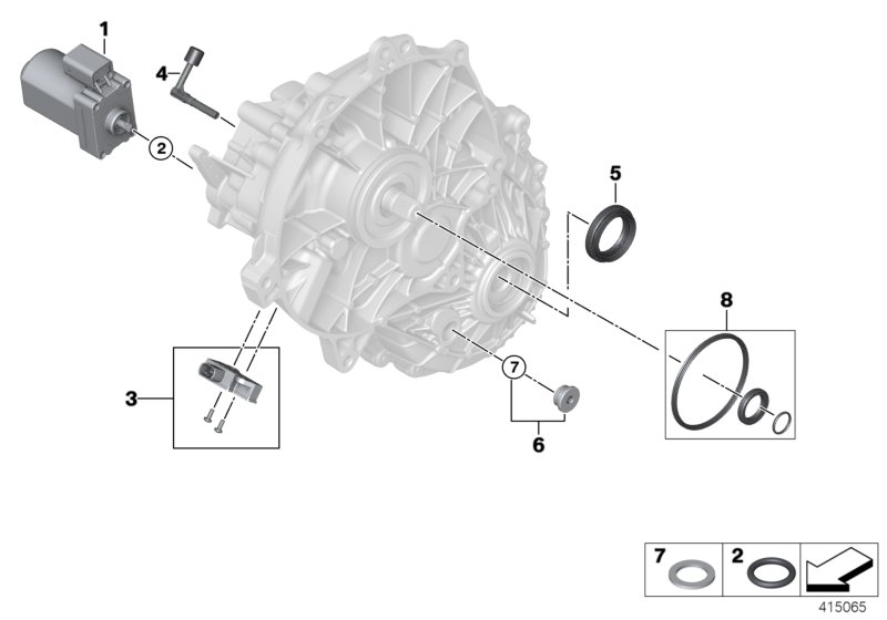 Electric gearbox, single parts