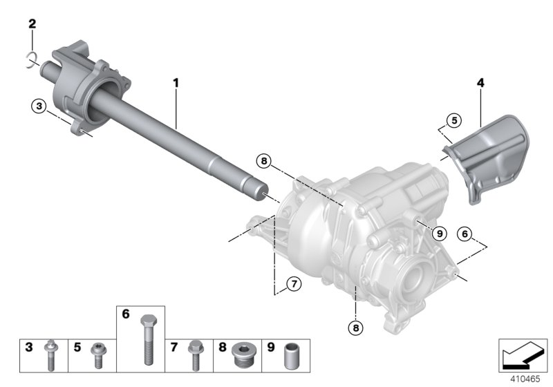 Transmission mounting parts