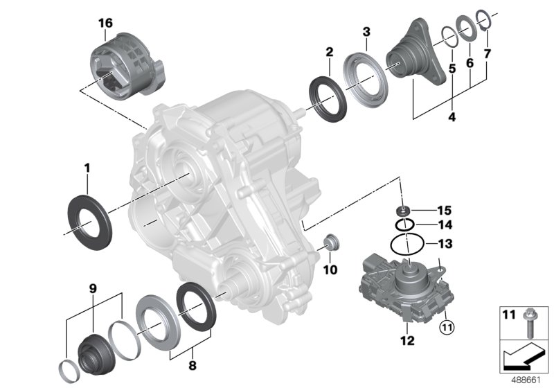 Transfer case single parts ATC 13