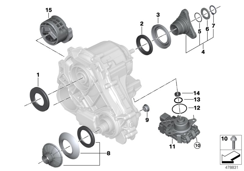 Transfer case single parts ATC 13
