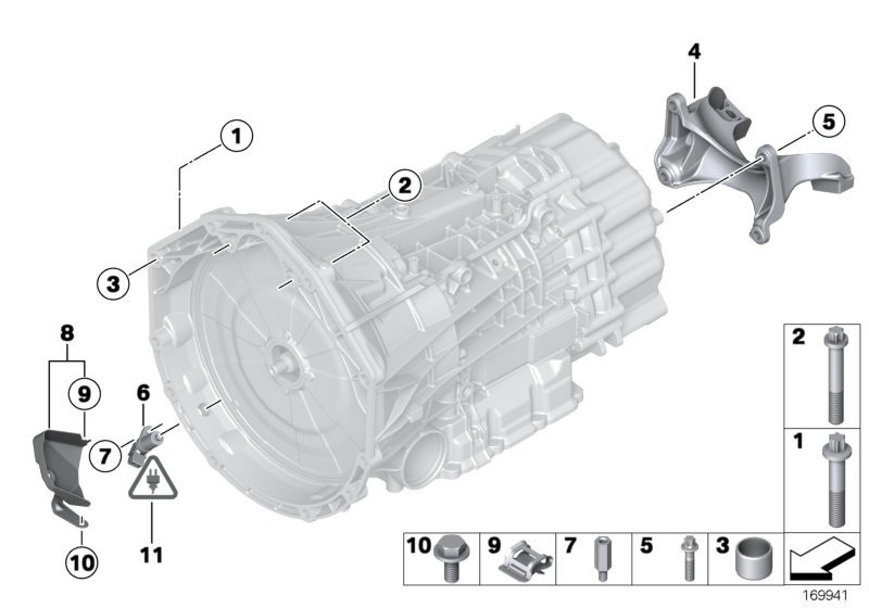 Transmission mounting parts