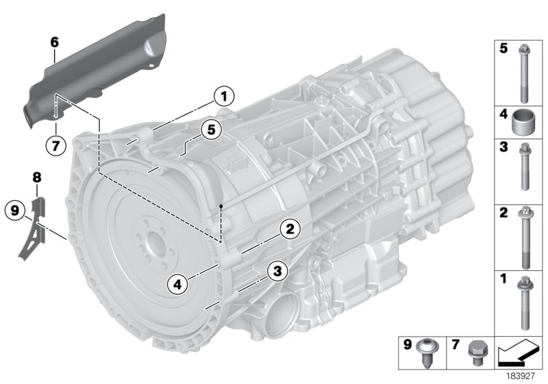 Transmission mounting parts