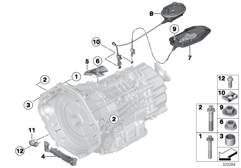 Transmission mounting parts