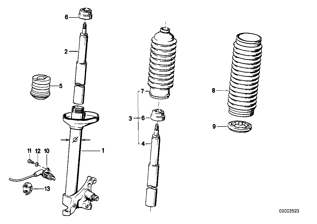 FRONT SPRING STRUT/SHOCK ABSORBER