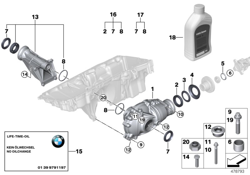 Front axle diff.sep.comp.all-wh.drive v.