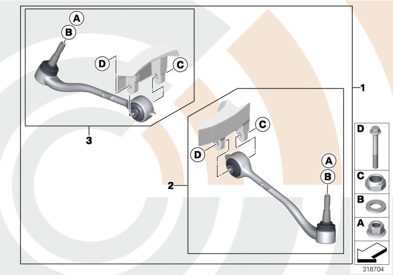 Service kit control arm / Value Line