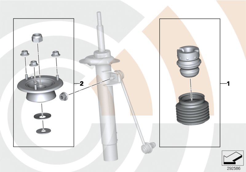 Repair kits, shock absorbers, front