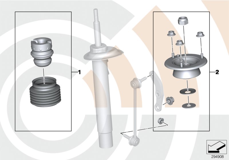 Repair kits, shock absorbers, front