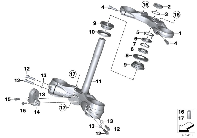 Fork bridge, bottom / top