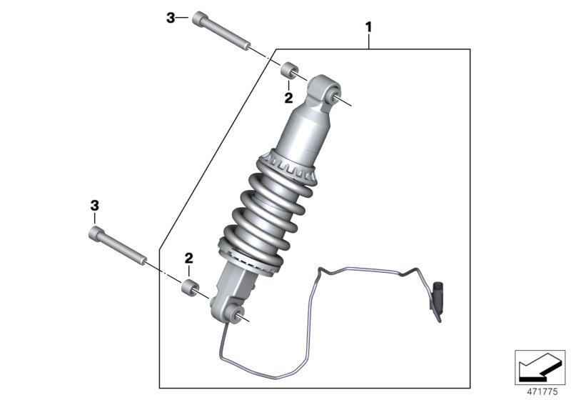 Spring strut ESA front