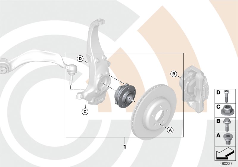 Repair kit, wheel bearing, front