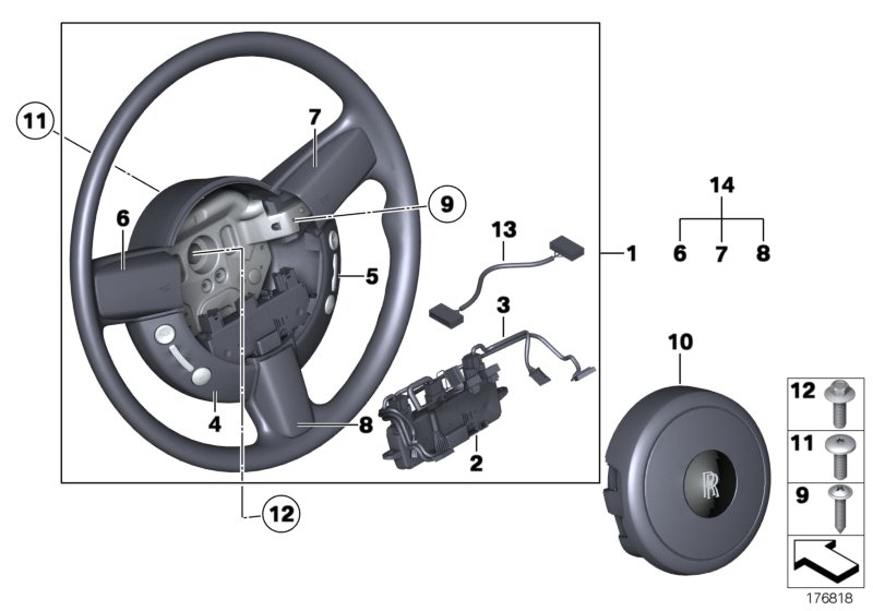 Steering wheel airbag multifunctional