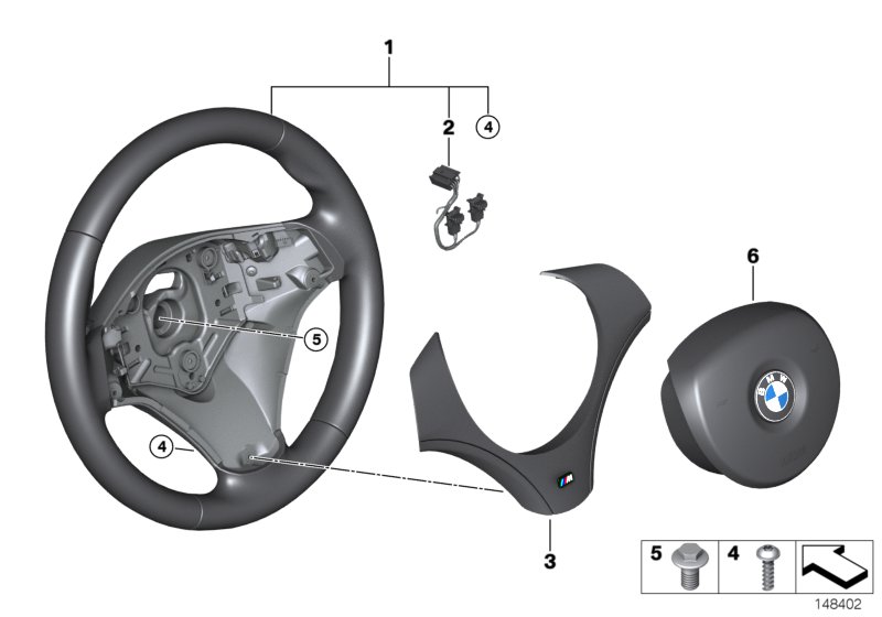 M Sports steer.-wheel, airbag, leather