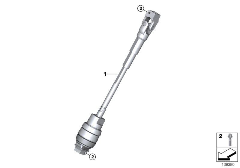 Steer.col.-lower joint assy