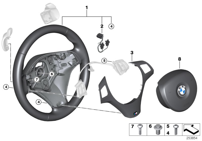 M sport st.wheel,airbag,multif./paddles