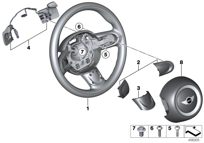 Sport strng wheel,airbag,w/shift paddles
