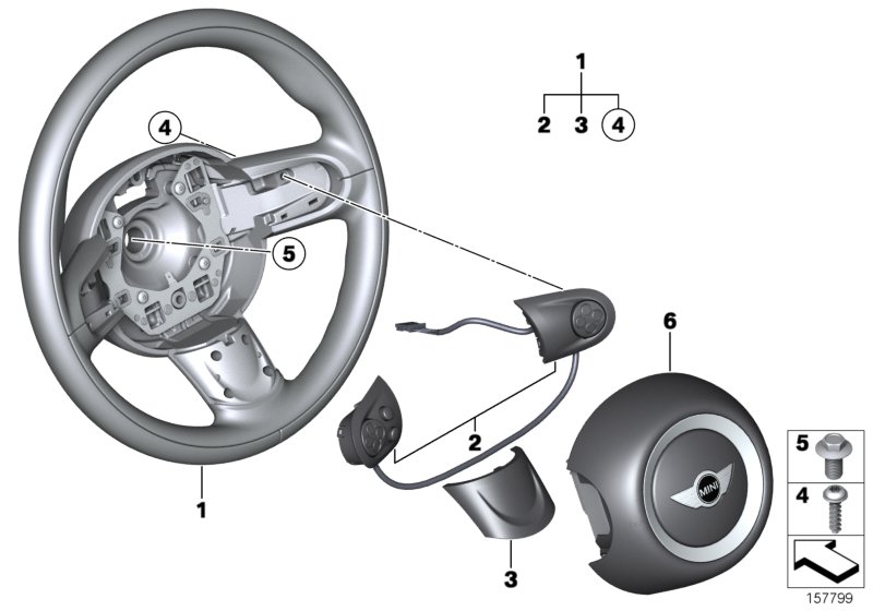 Airbag sports steering wheel multifunct.