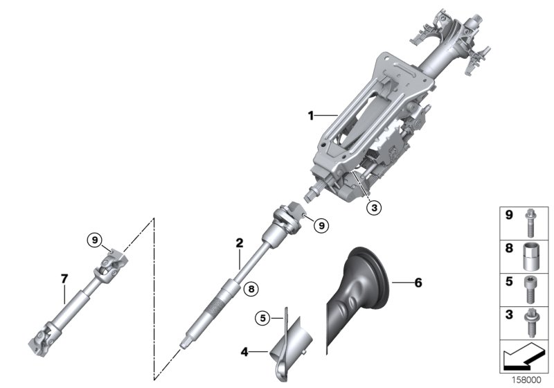 Steering column,elec. / steering spindle