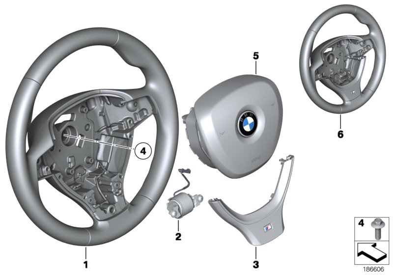 Airbag sports steering wheel multifunct.