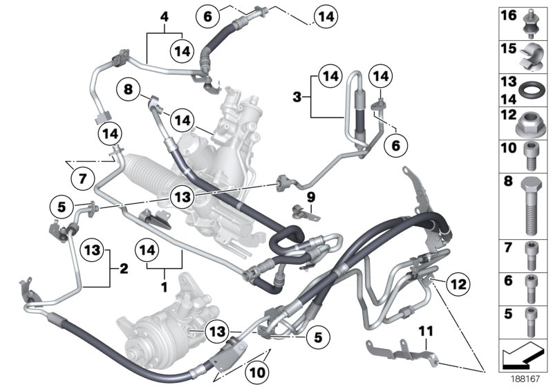 Power steering/oil pipe/dynamic drive