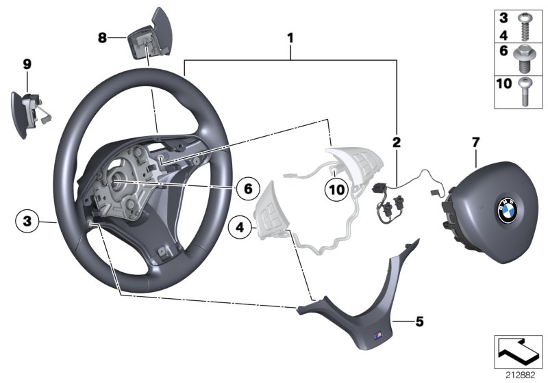 M sport st.wheel,airbag,multif./paddles