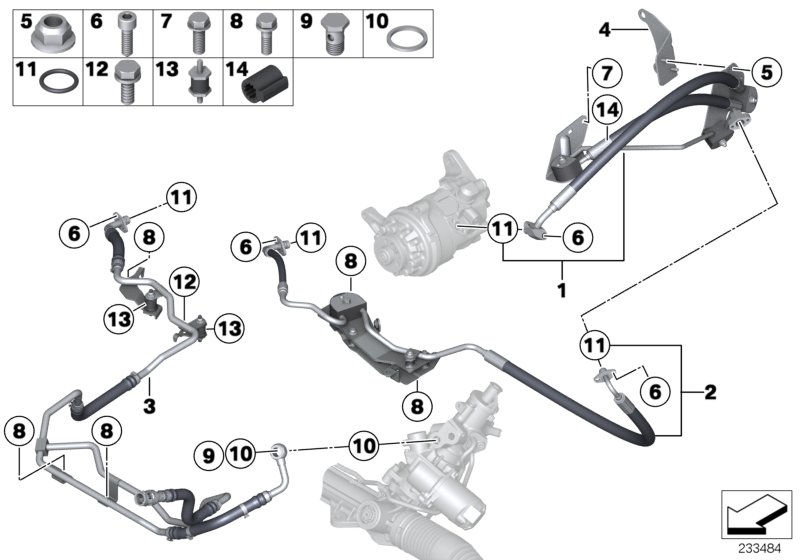 Power steer.,fluid lines/Adaptive Drive