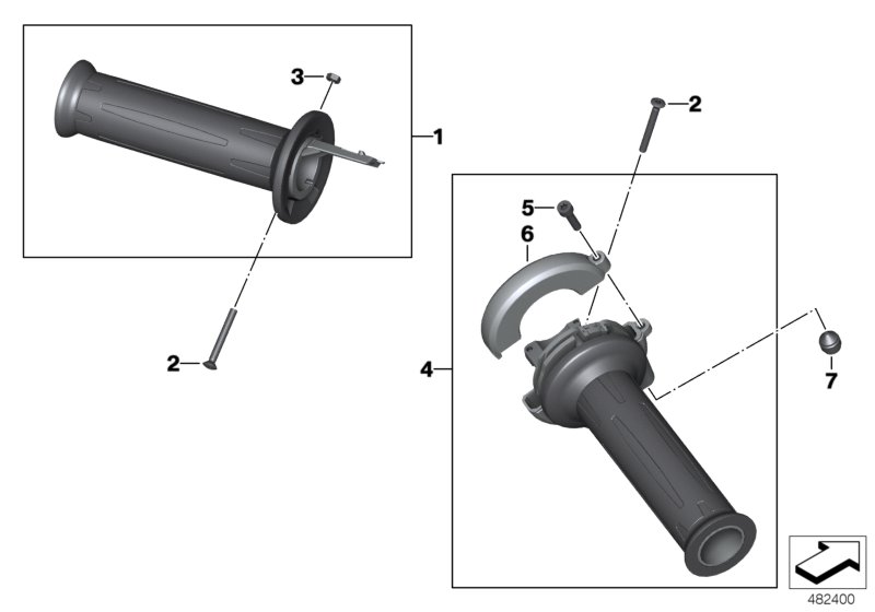 Handlebar grip, non-heated