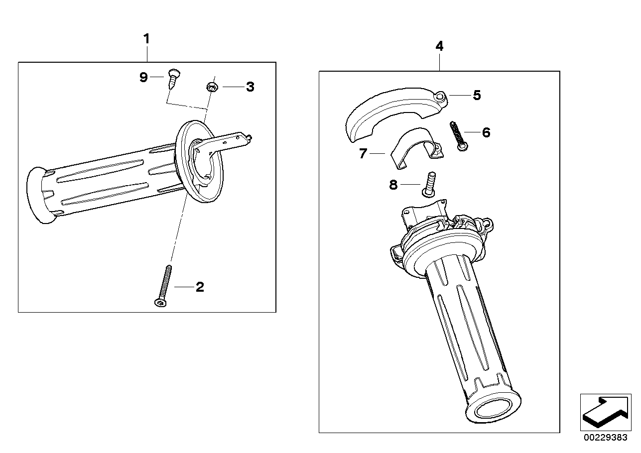 Handlebar grip, non-heated