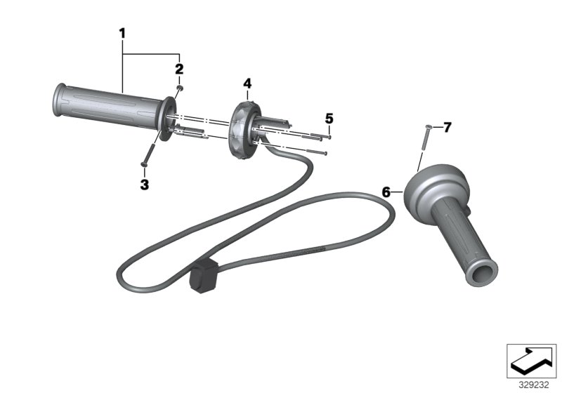 Handlebar grips heated /Multi-Controller