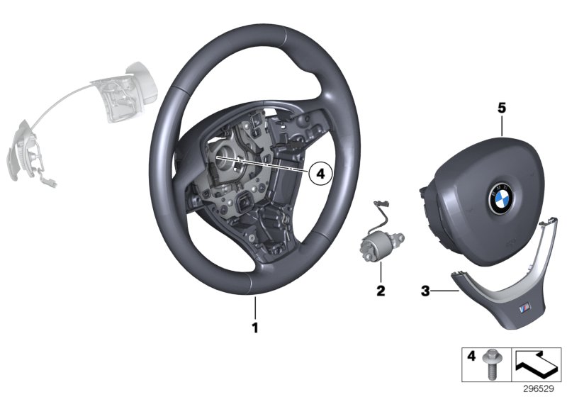 M sport st.wheel,airbag,multif./paddles