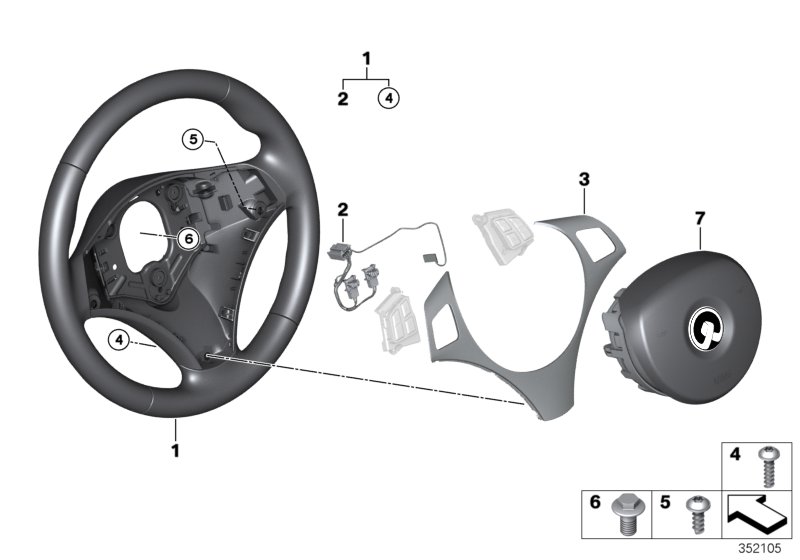Airbag sports steering wheel multifunct.