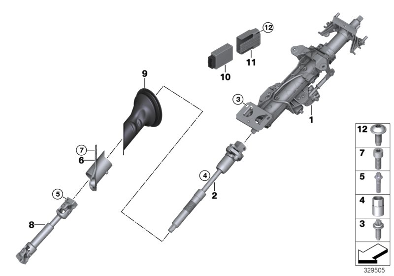 Steering column,elec. / steering spindle