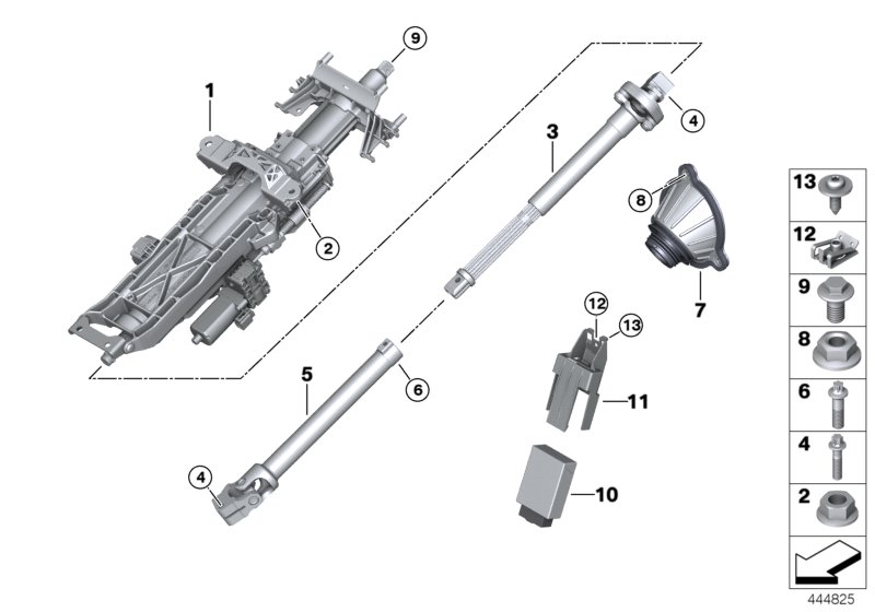 Add-on parts,electr.steering column adj.