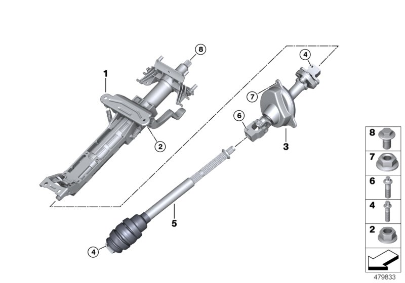 Steering column man.adjust./Mount. parts