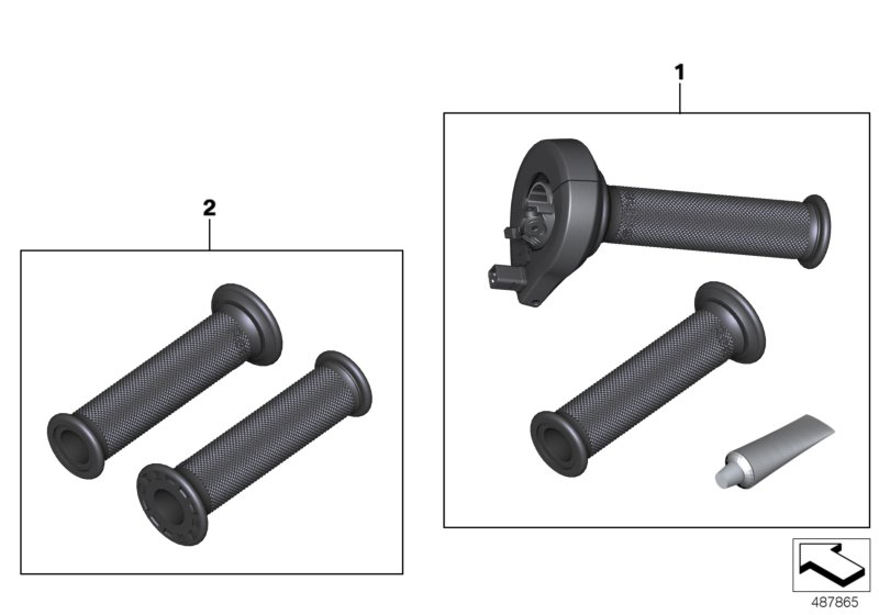 Throttle grip/rubber grips
