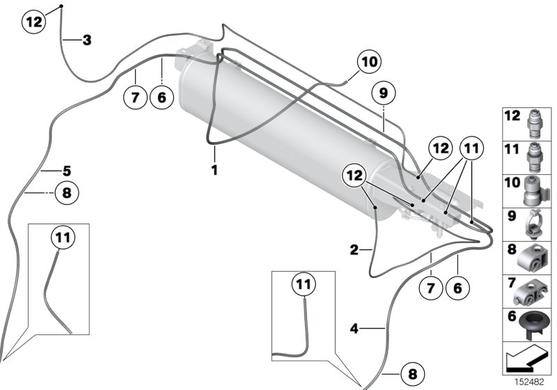 Levelling device/tubing/attaching parts