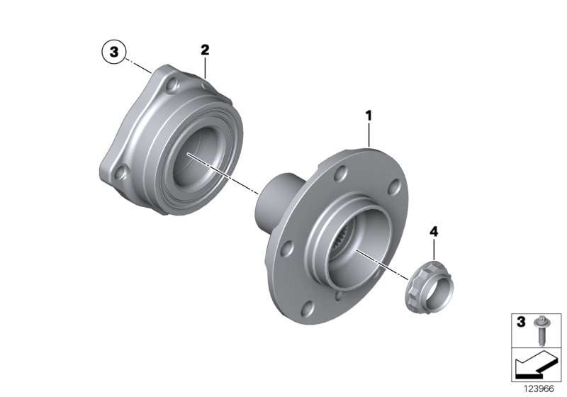 Side shaft/wheel bearings