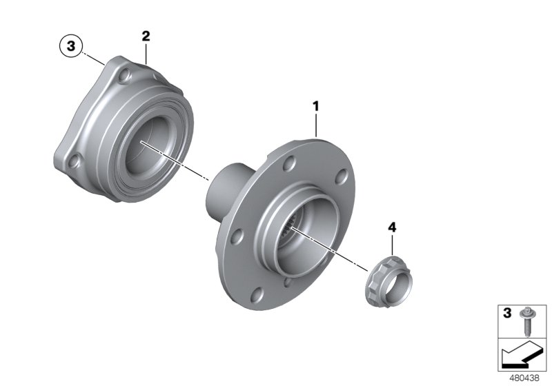 Side shaft/wheel bearings