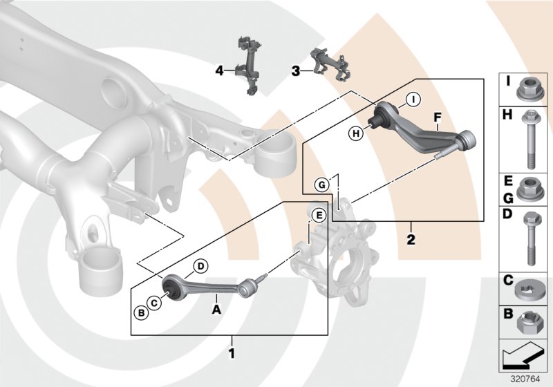 Repair kits, control arms/wishbones