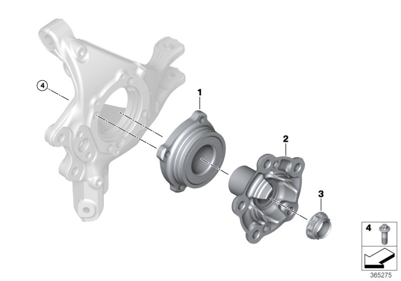 Side shaft/wheel bearings
