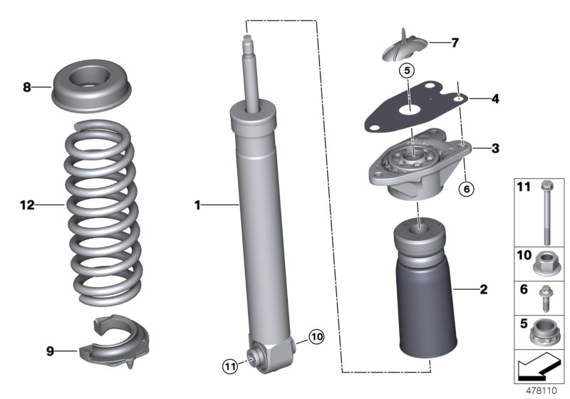 Shock absorber, rear
