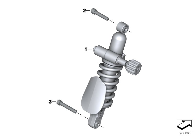 Spring strut, mounting parts