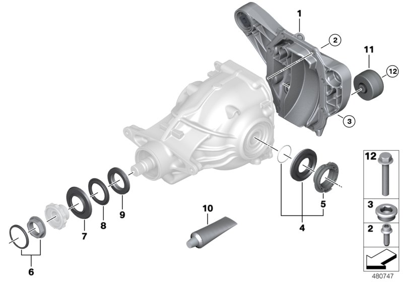 Rear-axle-drive parts