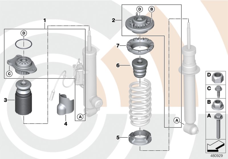 Repair kit, support bearing
