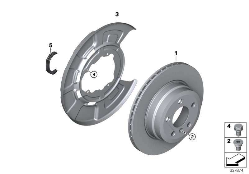 Rear wheel brake / brake disc