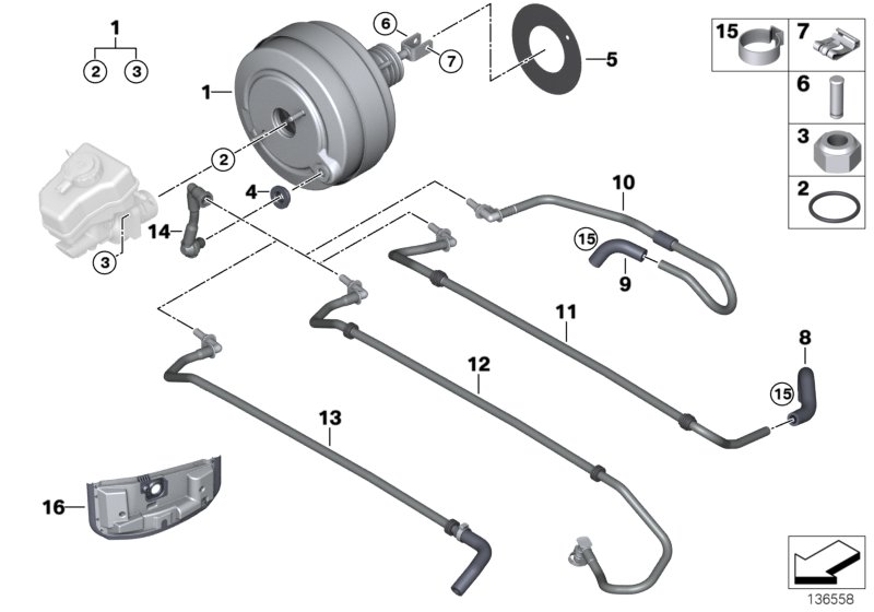Power brake unit depression