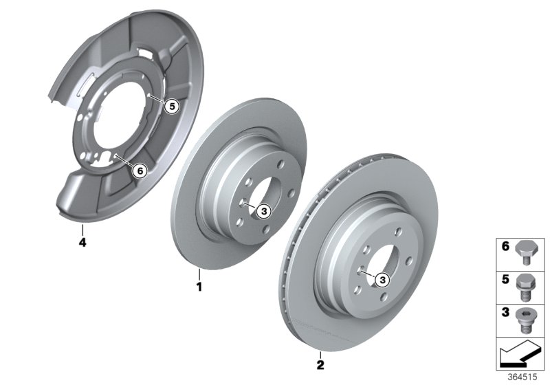 Rear wheel brake / brake disc
