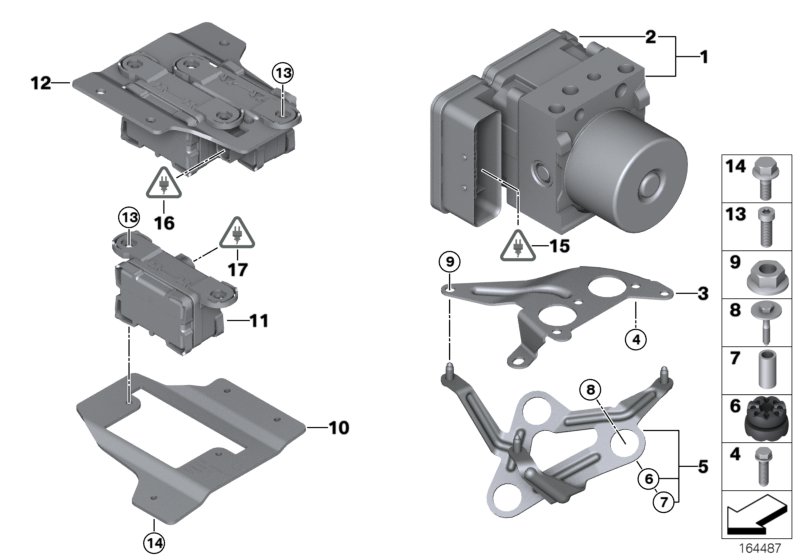 Hydro unit DSC/fastening/sensors