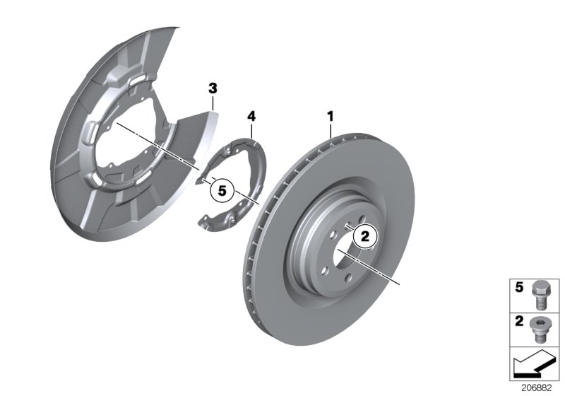 Rear wheel brake / brake disc