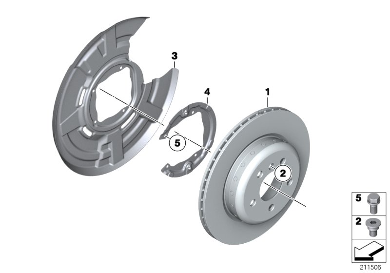 Rear wheel brake / brake disc